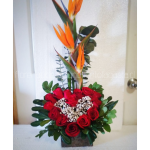 Arreglo corazón rosas en paraíso, imagen-2