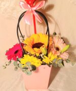 Flores en cartera + globo, imagen-1